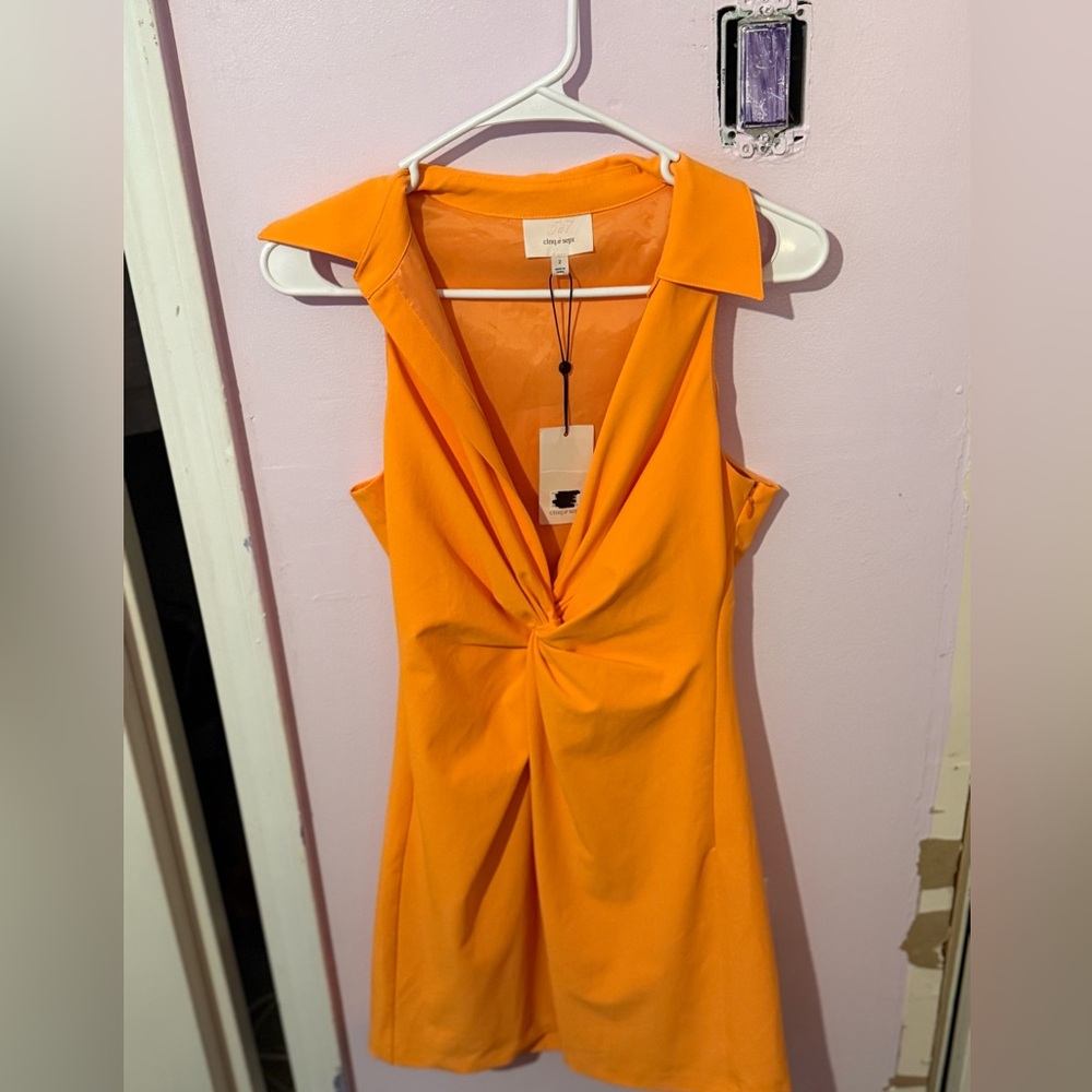 NWT Nordstrom Chiq a Sept McKenna Twist front collar dress - Picture 3 of 5